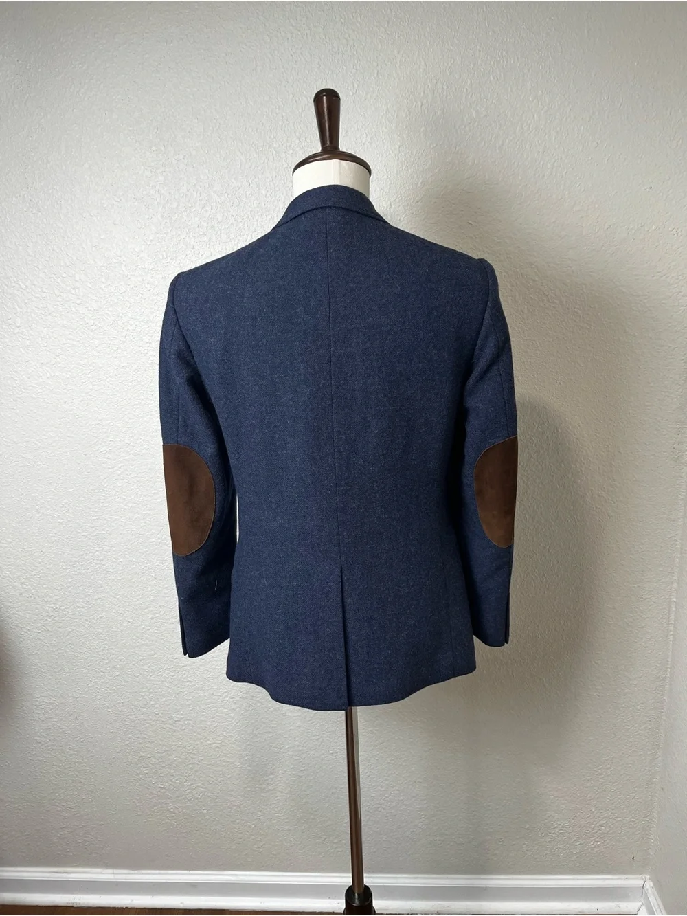 J. Crew Navy Blue Wool Tweed Two-Button Blazer Jacket Size 36S